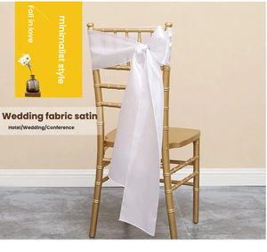 Nœuds de <span class=keywords><strong>chaise</strong></span> en taffetas – Teinture unie – Chine – Décoration pour événements de mariage – 48 couleurs disponibles avec chemins de table assortis (Cuivre) - Product Image 3