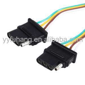 फ़ैक्टरी कस्टमाइज्ड ट्रेलर वायर एक्सटेंशन 4 पिन प्लग फ्लैट y-स्प्लिटर कॉर्ड नर से मादा - Product Image 5