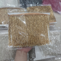 Frange de perles blanches en gros pour robes, garniture perlée, franges de perles, bordure à coudre à la main pour accessoires de costumes
