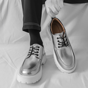 2026 ฤดูใบไม้ผลิใหม่รองเท้าหนังผู้ชายรองเท้าชุดทางการธุรกิจรองเท้ารอบหนาเพิ่มความสูงรองเท้ารองเท้าลำลอง - Product Image 2