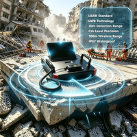 Système de recherche de survie en cas de effondrement de bâtiment avec radar 3D, détecteur de vie, technologie UWB, positionnement par coordonnées XYZ et outil de détection de planchers multicouches