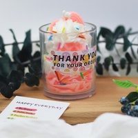 Personnalisez une variété de styles de desserts, pot en verre, bougie aromathérapeutique, cadeau de la Saint-Valentin pour un mariage