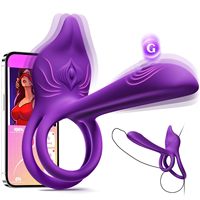 Vibrierender Penisring Paar-Sexspielzeug Doppel-Penisring Vibrator Klitoris-Stimulator G-Punkt-Vibrator Erwachsenen-Spielzeug für Männer Frauen