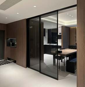 Walnut Wood Grain Luxury Style <b>Bar</b> <b>Cabinet</b> Customized Sideboard Storage Pantry Integrated <b>Cabinet</b> Wall Panel Eco-Friendly - Product Image 5