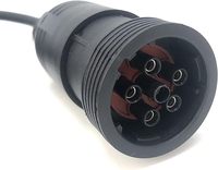 Cable adaptador de diagnóstico AccuGPS de 6 pines OBD-II y 16 pines J1708 para camiones de servicio pesado, 26 AWG, Plug-and-Play, conector automotriz, paso 1, 1 hembra