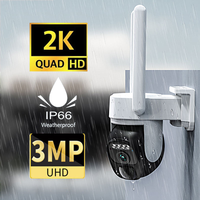 Caméra de sécurité solaire OiKay 5W 4G avec batterie rechargeable, extérieure, 2K 3MP, audio bidirectionnel, enregistrement en boucle sur le cloud 24h/24