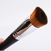 Pinceau de maquillage pour le visage en poils synthétiques Dongshen avec manche en bois - Pinceau plat pour fond de teint liquide confortable, marque privée, vente en gros
