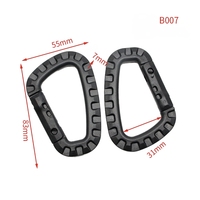 Mousqueton tactique en plastique, mousqueton à anneau en D, mousqueton à ressort 38 mm, accessoire pour sac à dos tactique extérieur, outil EDC