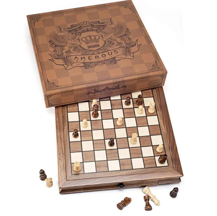 Promotional Eco-Friendly Classical Bamboo/Wooden Chess Box Set Manufacturer in China