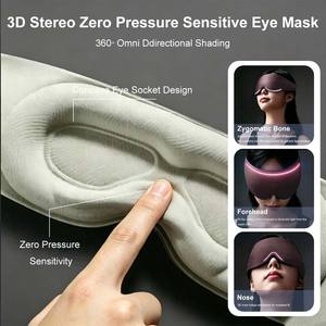 Masque oculaire lesté CM 3D profilé avec logo personnalisé pour la méditation et le yoga, masque lesté avec billes de verre, faible MOQ - Product Image 4