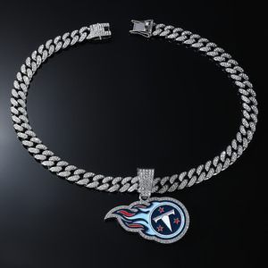 Hot Selling Popular Design Hiphop Geometric Rugby Team Logo Pendant Necklace Men's Alloy Necklace Fashion Jewelry Wholesale - Product Image 4