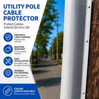 Protector de Cables para Postes de PVC Personalizado, Protector de Cables para Exteriores, Cubierta para Cables de Alimentación para Protección de Postes Eléctricos