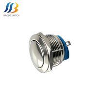 Interrupteur à bouton-poussoir de 19 mm, tête ronde en métal, borne à vis, 1NO, CE, RoHS, pour contrôle industriel