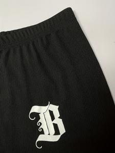 Peeqi 8008 Nuovo Completo Autunno Inverno da <span class=keywords><strong>Donna</strong></span> con Stampa Lettering, Top Corto a Maniche Lunghe e <span class=keywords><strong>Pantaloni</strong></span> Snellenti, Set Due Pezzi <span class=keywords><strong>Taglie</strong></span> Forti - Product Image 5