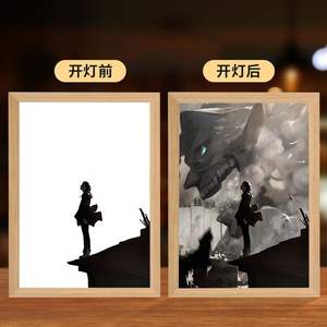 Lámpara de Papel Tallado en 3D con Marco de Anime, Personaje de Anime Tallado en Papel, Regalos de GUNDAMS, Marco de Fotos Nocturno de Dibujos Animados con LED, <span class=keywords><strong>Ataque</strong></span> <span class=keywords><strong>a</strong></span> <span class=keywords><strong>los</strong></span> <span class=keywords><strong>Titanes</strong></span> - Product Image 5