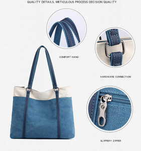 Sac fourre-tout personnalisé en toile de coton bio avec poignées en corde, grand format, pour la plage, les cadeaux ou le shopping, vierge pour sublimation, avec logo imprimé sur mesure - Product Image 3