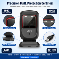 Scanner de codes-barres de bureau CMOS FS30 économique 2D 1D USB mains libres pour la livraison et le retrait de commandes F&B