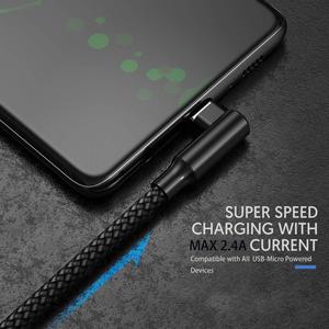 Câble USB 3,2 vers Type C à Angle droit de 90 degrés, cordon de charge rapide, en Nylon tressé, pour Gaming, compatible avec Iphone, 3, 2, 1m - Product Image 6