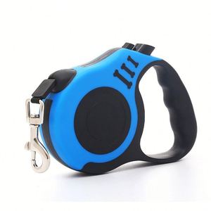 Laisse de chien rétractable automatique en nylon - Robuste pour chiens de petite/moyenne taille - Motif uni - Voyage en plein air - Promenade - Randonnée - Product Image 5