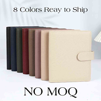 Hongbo Best-seller A5 cahier/Journal/planificateur 8 couleurs souple en cuir véritable lié magnétique feuilles mobiles spirale organisateur Pages
