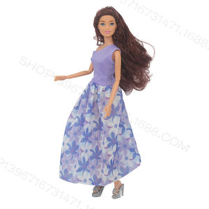 2023 Neue 6-Minuten-Puppe mit 30 cm Körpergröße, Langem Strandrock mit Blumenmuster, Lässige Vielfalt an Mode-Supermodels für Kleidung (Nur Puppe) - Product Image 4
