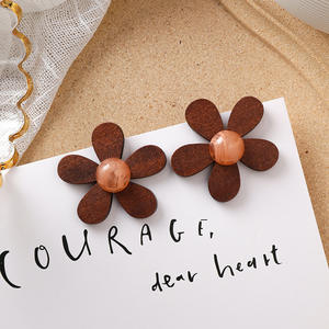 <span class=keywords><strong>Pendientes</strong></span> de personalización multicolor aros mujeres colgante flor gota encanto resina <span class=keywords><strong>pendientes</strong></span> de <span class=keywords><strong>madera</strong></span> - Product Image 5