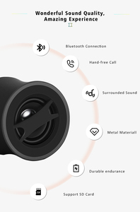 Portable 800mAh <b>Bluetooth</b> <b>Speaker</b> Aluminum Alloy Shell Heavy Bass Wireless <b>Speaker</b> Support TF Card/AUX/FM Radio for Outdoor - Product Image 2