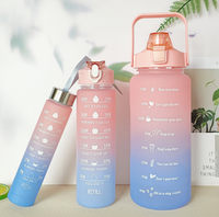 Bouteille d'eau en verre borosilicate à double paroi de 2000 ml avec infuseur à thé en acier inoxydable, sac en bambou Pantone personnalisé