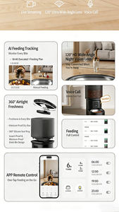 도매 4L 자동 고양이 급식기 카메라 포함 애완동물 사료 디스펜서 스마트 음성 녹음기 앱 제어 스테인리스 스틸 그릇 포함 - Product Image 2