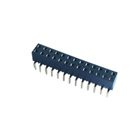 Conector PCB Circular Interconectable de Doble Fila SMD Hembra de 1.27, 2.0, 2.54 mm, Altura de 5.0 mm, Latón Chapado en Oro, 250V 1-3A