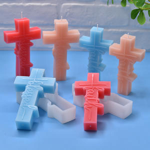 Molde de Silicona Reutilizable Ecológico 3D Cuadrado para Hacer Velas, Resina, Fondant, Chocolate, Diseño Blessed Faith, 2 Tamaños - Product Image 1