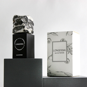 Custom square Black Frosted Perfume Glass <b>Bottle</b> 30ml Crimp <b>Empty</b> <b>Spray</b> <b>Bottle</b> Stone Cap Perfume <b>Bottle</b> 50ml 100ml with Box - Product Image 3