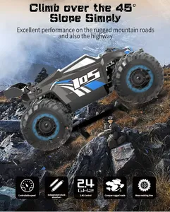 JJRC Q105 Радиоуправляемый автомобиль 1:18 большое колесо Монстр 2WD Радиоуправляемый грузовик 2,4 ГГц внедорожник 20 км/ч высокоскоростной Радиоуправляемый гоночный автомобиль RTR для детей - Product Image 4
