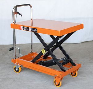 手動油圧シザーリフトテーブル-モバイルエレベーターコンパクトリフターシンプル小型プッシュプラットフォームカート - Product Image 3