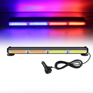 Nueva Barra de Luces de Advertencia LED COB de Doble Cara HJ, Luces Intermitentes de Peligro para Techo de Coche, Luces Estroboscópicas de Emergencia Magnéticas de Aleación de Aluminio de 48 W - Product Image 1
