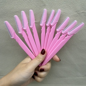 Produit très vendu : tondeuse à sourcils en acier inoxydable exfoliante, tondeuse à sourcils, <span class=keywords><strong>rasoir</strong></span> facial portable pour femmes, option multicolore - Product Image 4