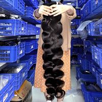 Vente en gros de paquets de cheveux brésiliens bruts, tissage de paquets de cheveux alignés à cuticule vierge brute, Extension de cheveux humains bon marché Double étiré