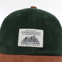 Nouvelle Collection : Casquettes de Baseball 6 Panneaux en Corduroy Bicolore avec Logo Tissé Personnalisé, Style Vintage Sportif Décontracté pour Hommes et Femmes