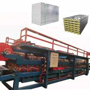 Auto Metal Roof And Wall Sandwich Panel Production Line Roll Forming Machine Rock Wool And Foam Sandwich Sheet Making Machinery