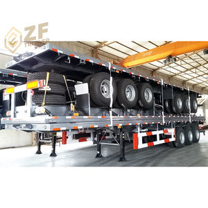 รถบรรทุกพ่วงพื้นเรียบแบบโครงเหล็ก 5 เพลา 60 ตัน ราคาถูก คุณภาพสูง ใหม่ พร้อมขาย - Product Image 1