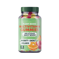 Gommes multivitaminées véganes pour enfants et adolescents, complément quotidien pour l'énergie, la force et l'immunité, vitamines C, B3, B6, B12, biotine, zinc, à mâcher