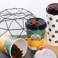 Couvercles jetables imperméables, recyclables, biodégradables, de qualité alimentaire, à double paroi pour tasses à café expresso et à vin, 8OZ, 10OZ, 12OZ, 16OZ
