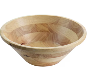 Solid Rubberwood Salad Bowl Sets (Natural Grain) - Product Image 2