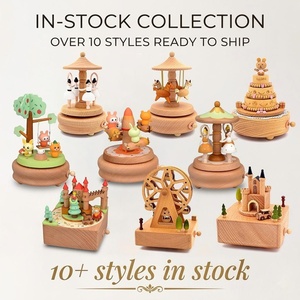 Boîte à musique en bois prête à être expédiée, mouvement Yunsheng, cadeau d'anniversaire ou <span class=keywords><strong>de</strong></span> Noël pour les enfants <span class=keywords><strong>de</strong></span> 5 à 10 ans, MOQ faible, 12 pièces - Product Image 5