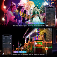 IP65 Étanche LED Fée Guirlande Lumineuse 5m Smart USB Éclairage Décoratif App Télécommande pour Les Fêtes De Noël En Plein Air