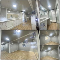 Casa Contenedor Prefabricada Expandible de 20 y 40 Pies, Lista para Usar, con 1, 2, 3, 4 o 5 Dormitorios, Cocina Plegable, Casa Pequeña Tipo Villa