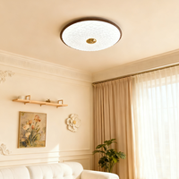 Luminaires encastrés au plafond LED de style français crème moderne en fer et acrylique décoratifs d'intérieur pour chambre à coucher