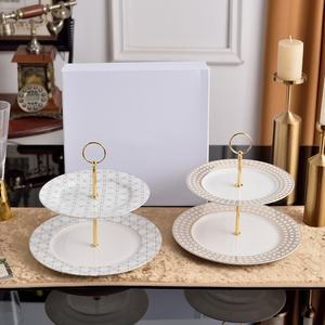 Pastoral Charger Cake Set Plant Pattern On-glazed Bone China Eco-Friendly Modern Luxury Dinnerware Customized Color for Party - Product Image 5