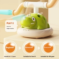Machine de sport dinosaure trois-en-un, jouet éducatif d'intérieur et d'extérieur, saut à la corde, lancer d'anneaux, jouet sensoriel pour enfants et parents