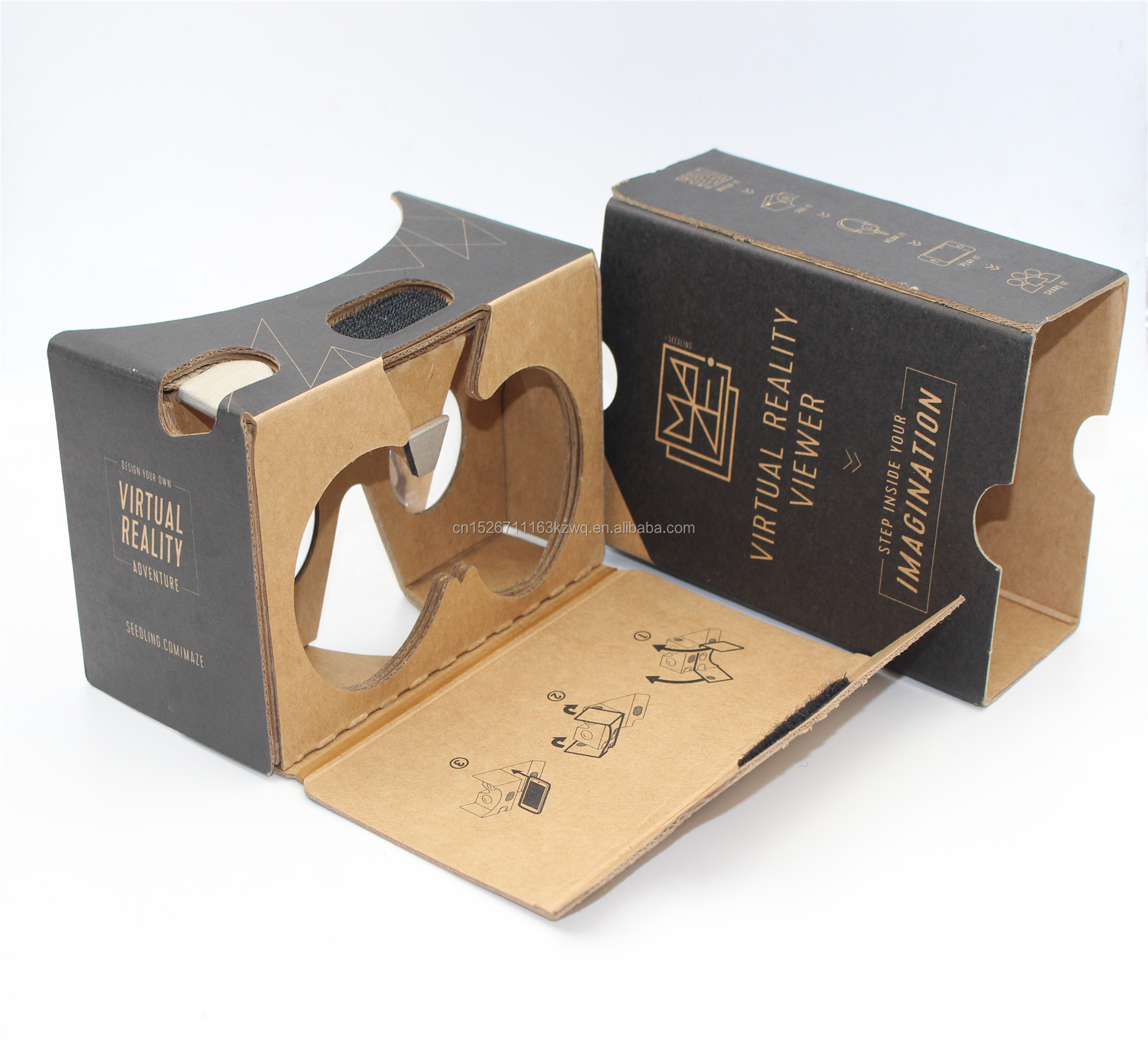 Impression personnalisée réalité Virtuelle google carton 2.0 bf film bleu de réalité virtuelle 3d vr box 3d lunettes 3d boîte vr